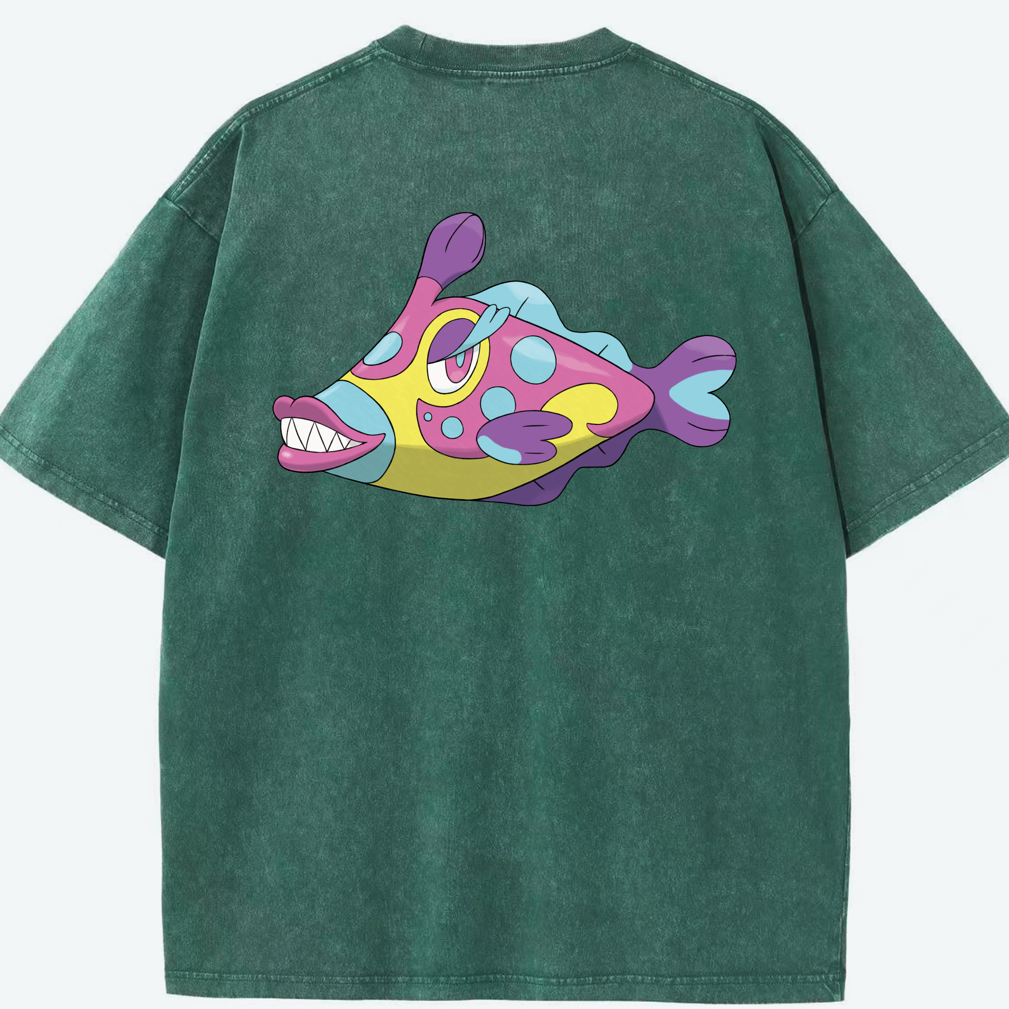 （画像用） ポケットモンスター Pokémon 綿100% ヴィンテージ風 半袖Tシャツ（背面プリント）